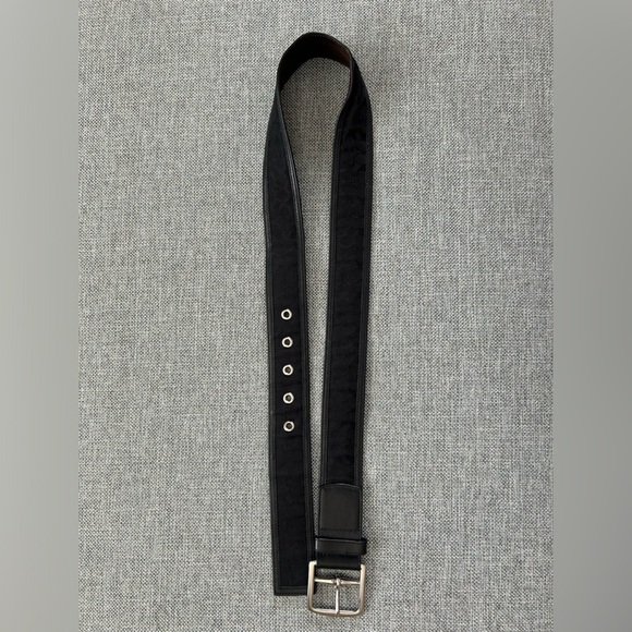 Coach C Black Canvas Leather Belt Size Small - Picture 8 of 15